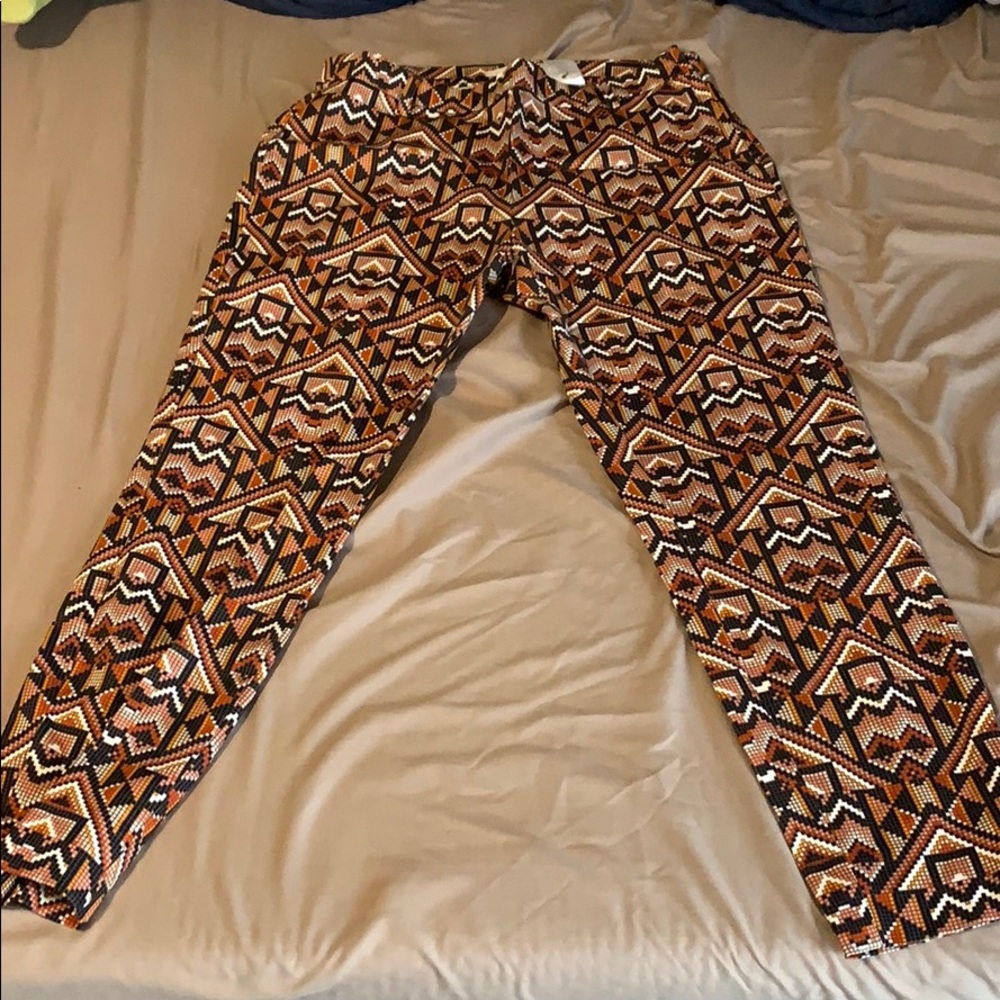 Skinny stretch straight leg pants